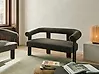 Sofa 2-Sitzer ILBRO Bouclé Dunkelgrün