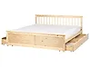Bett mit 4 Schubladen OLENDON Kiefernholz Hellbraun 180 x 200 cm
