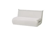 Schlafsofa 2-Sitzer ROROS Kunstleinen Cremeweiß_1038984