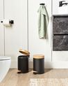 Tretmülleimer 2er Set 3 L ECOSMART Metall Schwarz