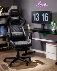 Gaming Stuhl VICTORY Kunstleder Schwarz_852090