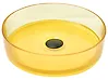 Aufsatzwaschbecken TOLOSA ⌀ 36 cm Mineralwerkstoff Gelb