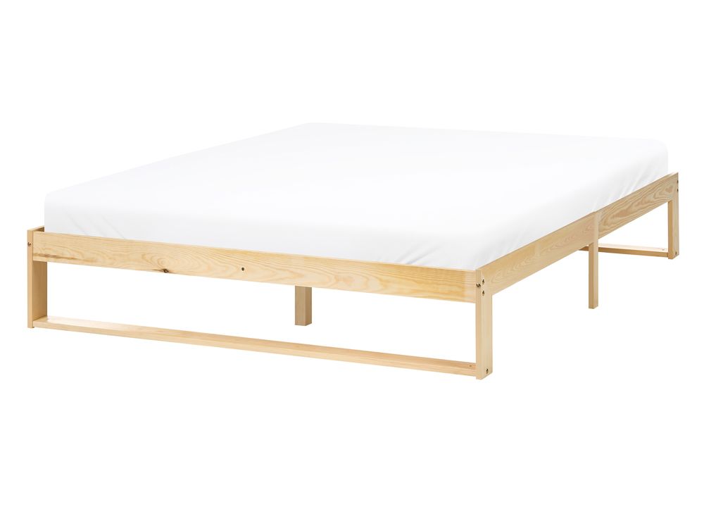 Bed zonder hoofdbord Dennenhout TALAIRAN 140 x 200 cm Lichtbruin