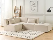 Ottoman LEMVIG Corduroy Light Beige_876456