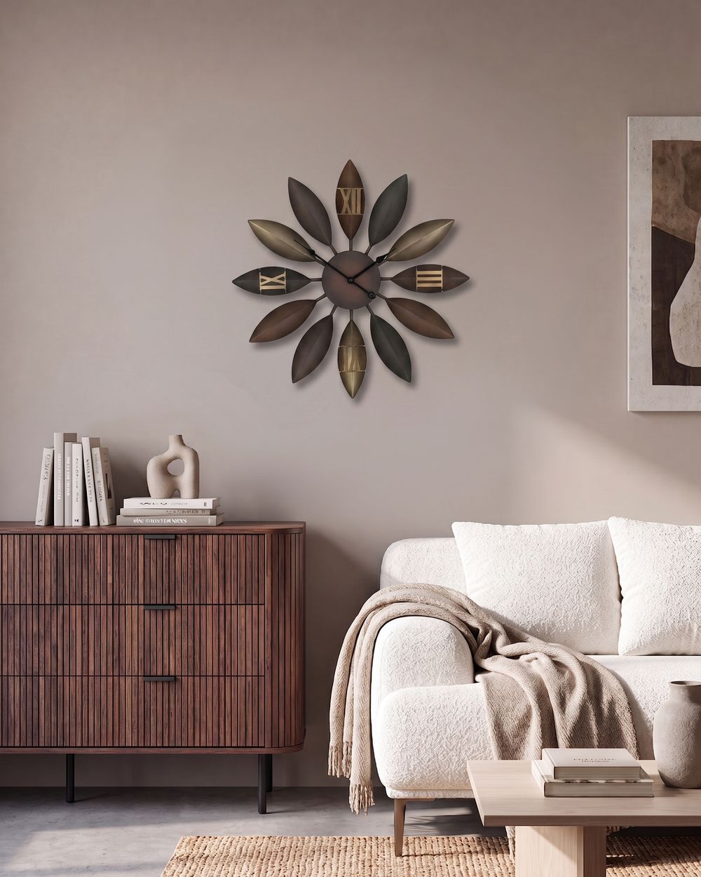 Zidni satovi BEINWIL 55 cm Metal Smeđi