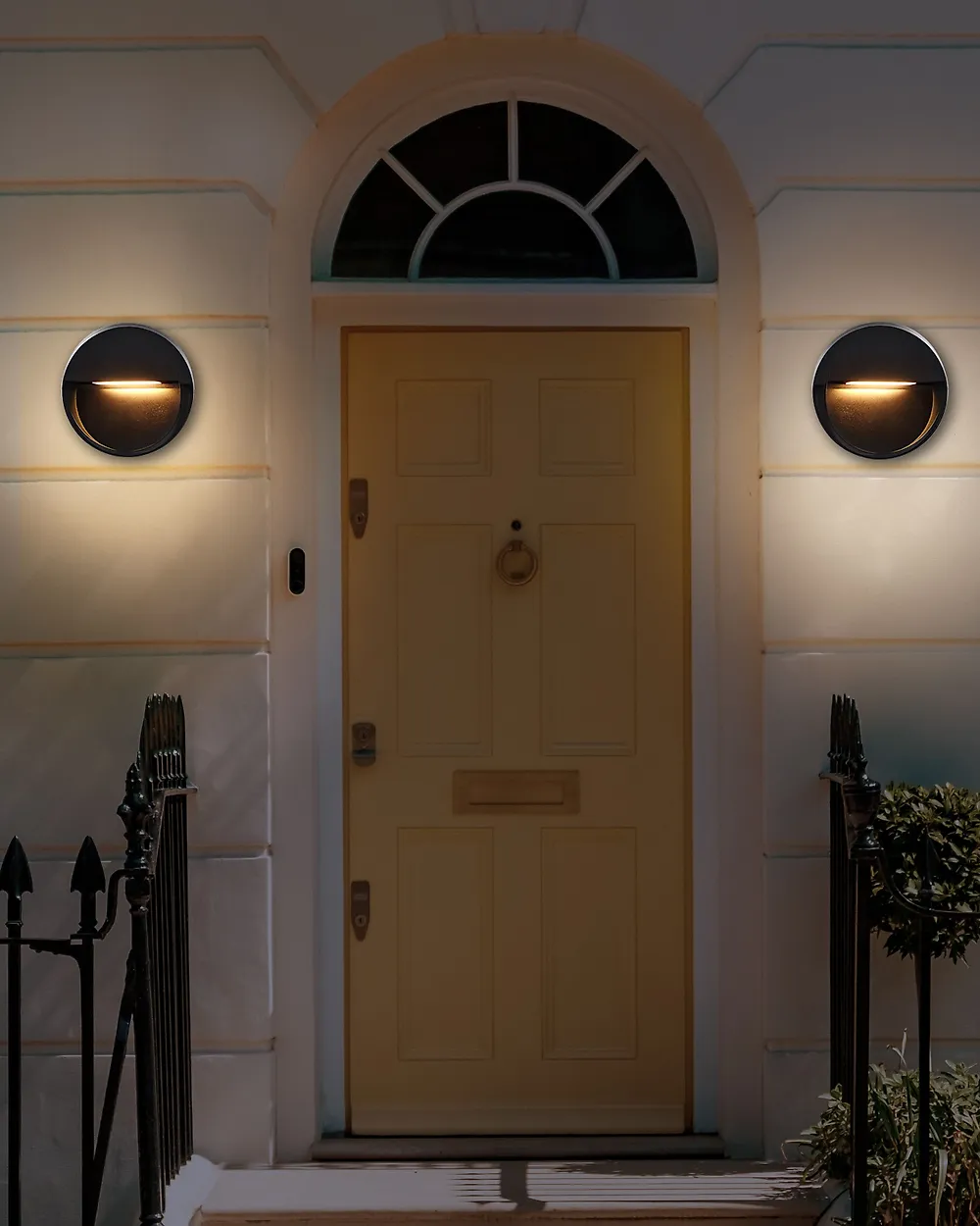 Set of 2 Outdoor LED Wall Lights POMPTON Black_1185138