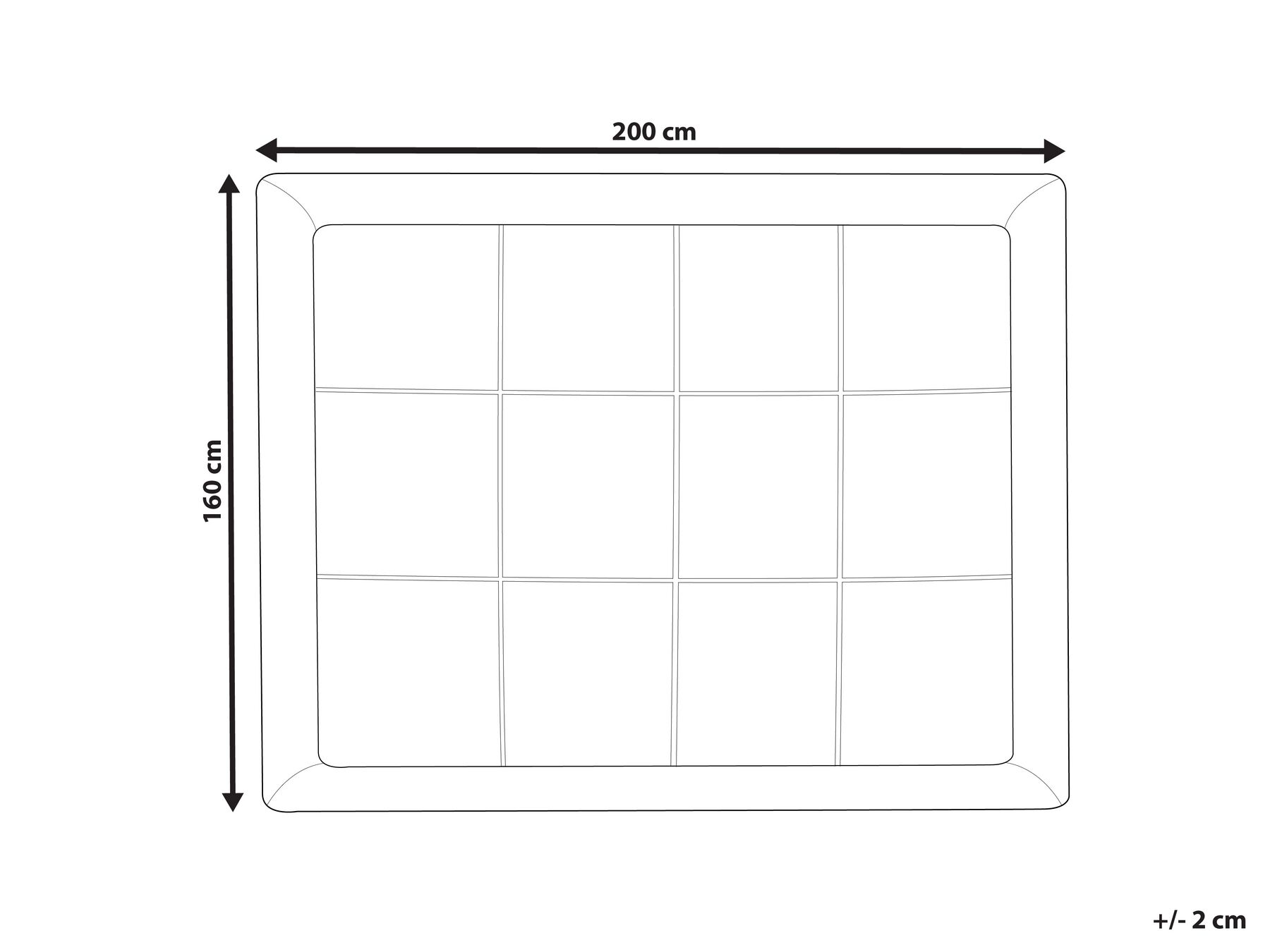Polyester-Matratzentopper MULHACEN 160 x 200 cm_703805