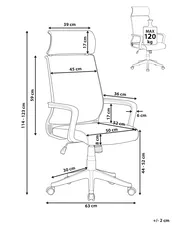 Office Chair LEADER Faux Leather Grey_861004