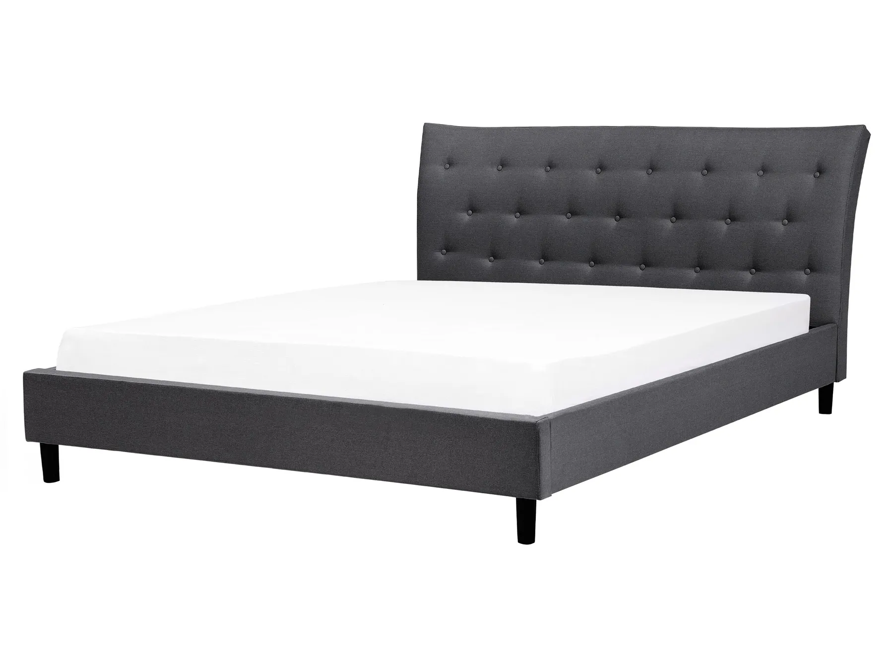 Krevet Tkanina SAVERNE 160 x 200 cm Tamnosivi_1074290