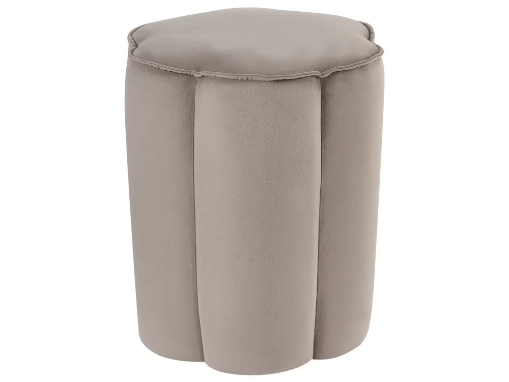 Pouf TAPPEN Samtstoff Taupe