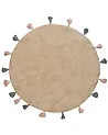 Kinderteppich KODINHI  Beige ø 120 cm Baumwolle