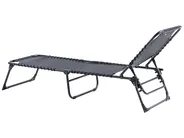 Sonnenliege AMBATO mit Relaxfunktion Metall Schwarz_1056007