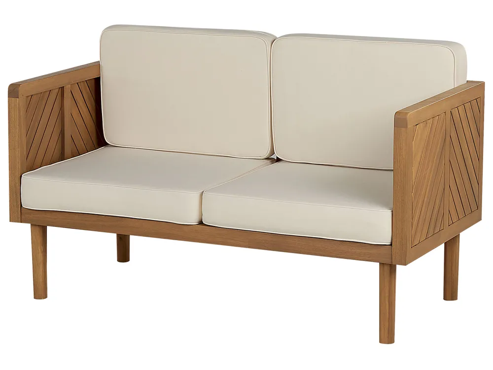 Garden Lounge Set with Table and Ottoman 6 Seater BARATTI Acacia Wood Brown_830570