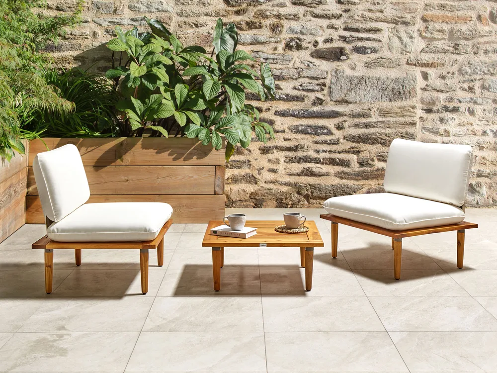 Outdoor Kissenbezug Set FRASCATI  Cremeweiß