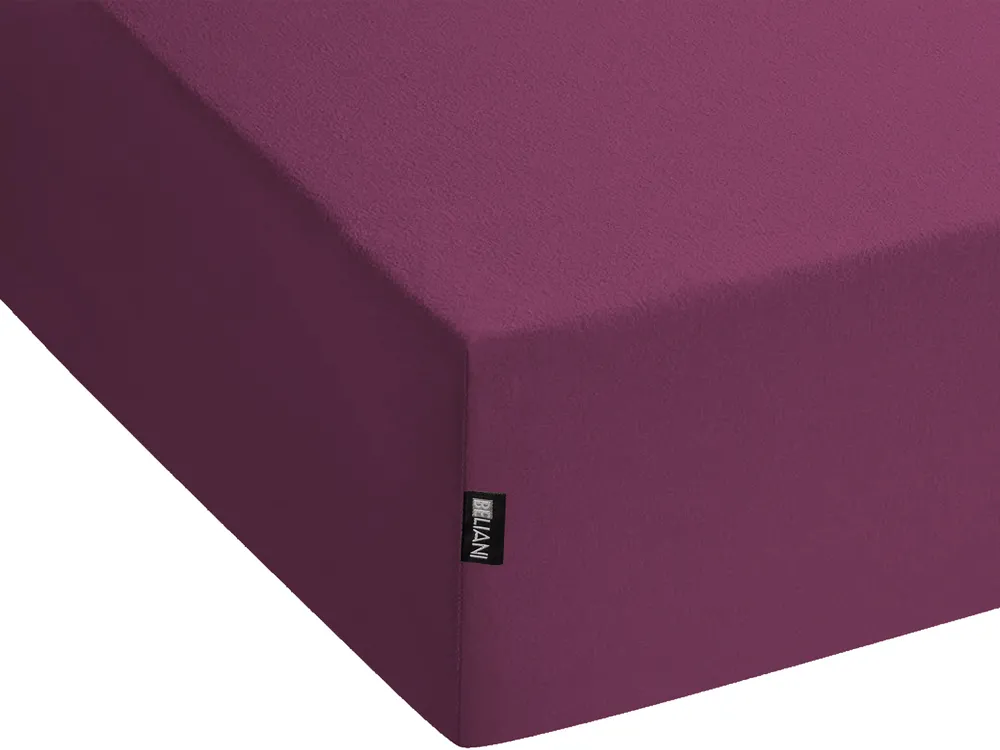 Fitted Sheet JANBU 90 x 200 cm Cotton Burgundy_845834