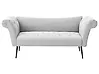 Chaiselongue NANTILLY Stoff Hellgrau