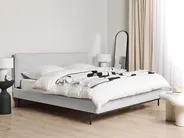 Bett mit Lattenrost Stoff CORIO 180 x 200 cm Hellgrau_903207