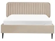 Bed Velvet BRIN 140 x 200 cm (EU Double) Taupe_942103
