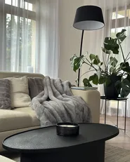 Kuscheldecke CHAAB 200 x 220 cm Hellgrau_894466