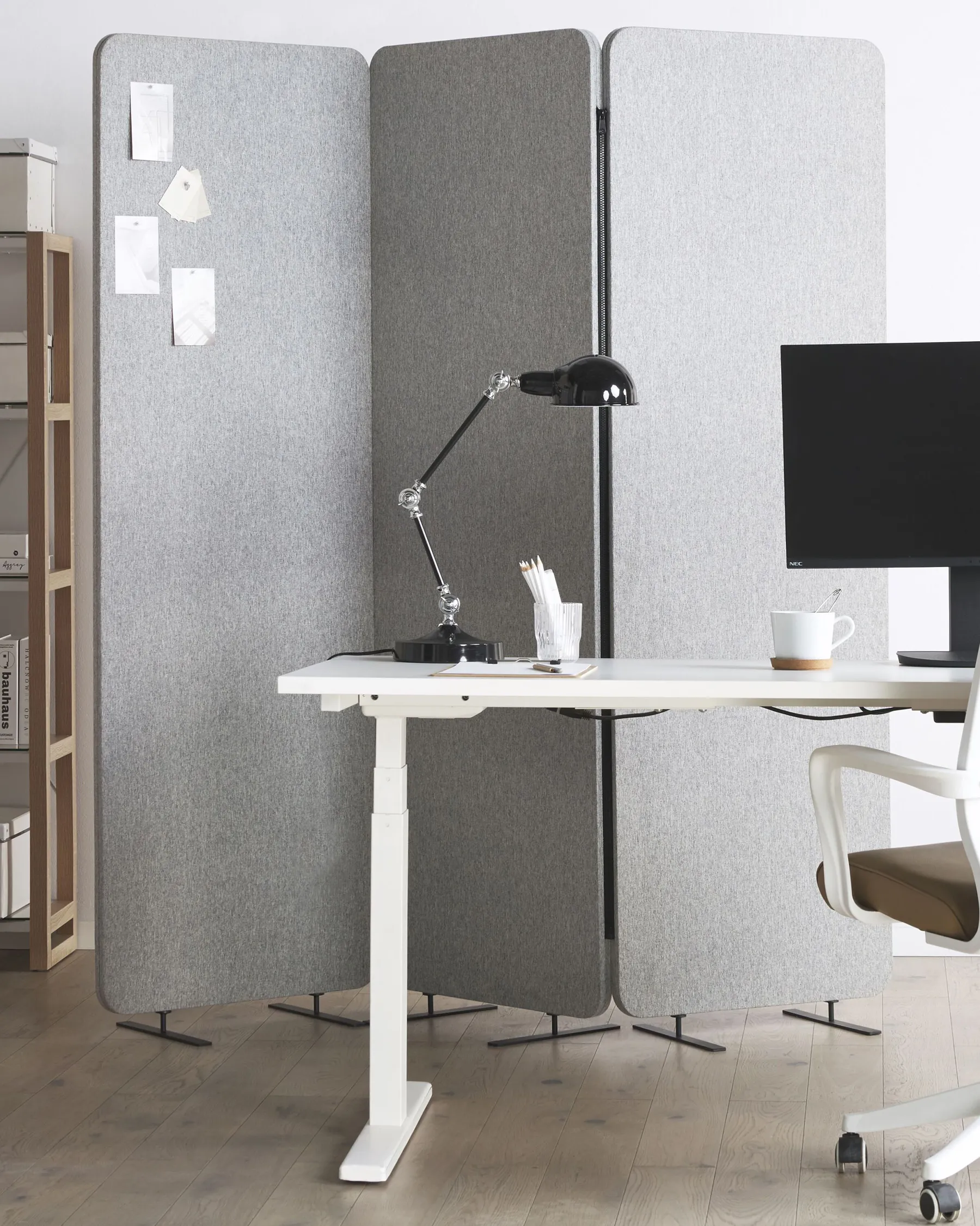 Office Divider STANDI 184 x 184 cm Light Grey_816410