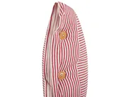 Dekokissen 2er Set AALITA 45 x 45 cm Baumwolle Rot Streifenmuster_902641