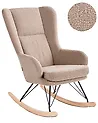 Schaukelsessel LUOMA Bouclé Beige