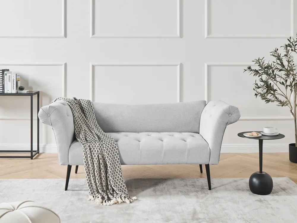 Chaise Longue NANTILLY Fabric Light Grey