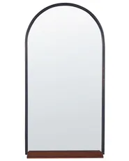 Wandspiegel mit Ablage DOMME 40 cm 67 cm Metall Schwarz_837873