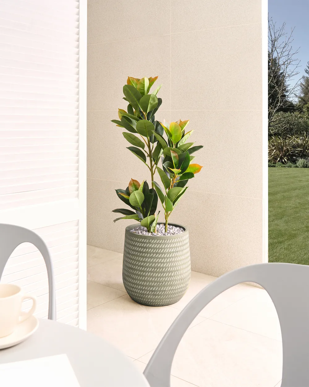 Blumenkübel LIVADIA 39 cm Olivgrün