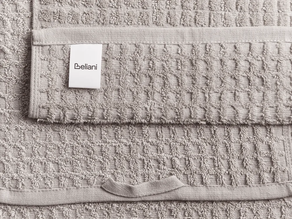 Set of 9 Towels ATAI Cotton Light Grey_971690
