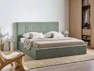 Ottoman Bed LORIENT Boucle Green 180 x 200 cm (EU Super King)_1040324