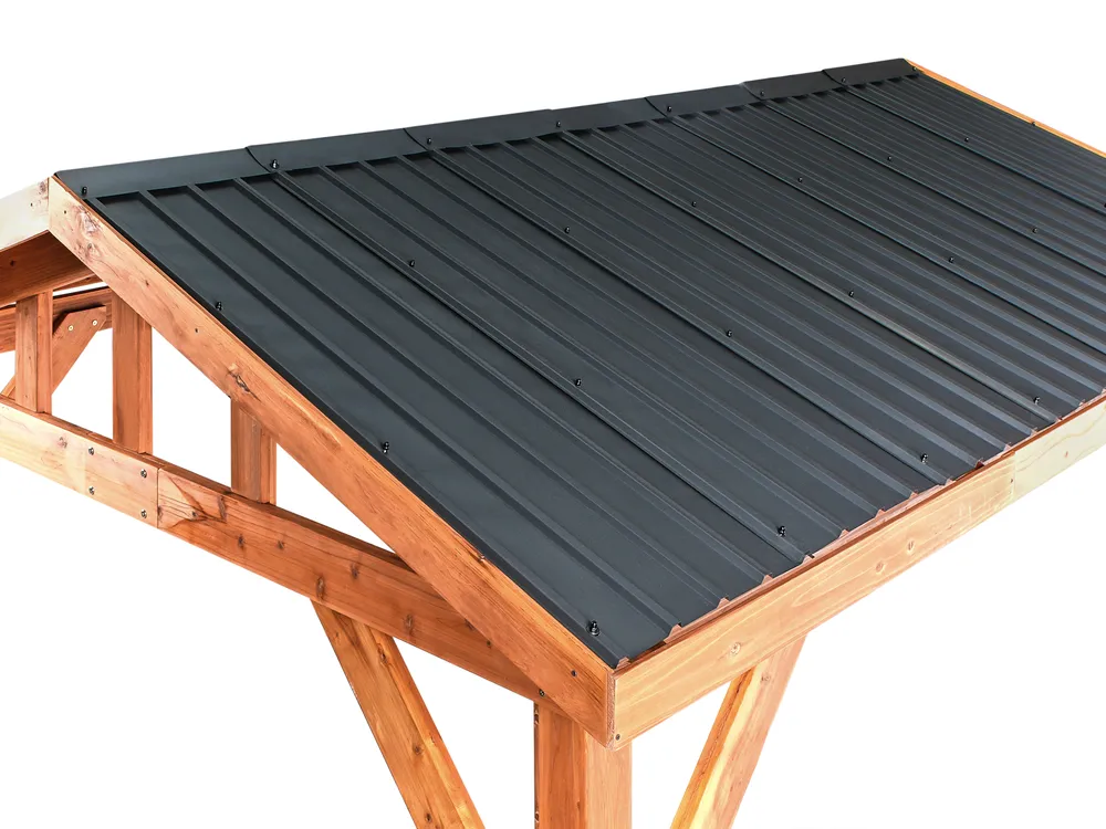 Pavillon SECCHIA 296 cm 350 cm Tannenholz Braun / Grau_967122