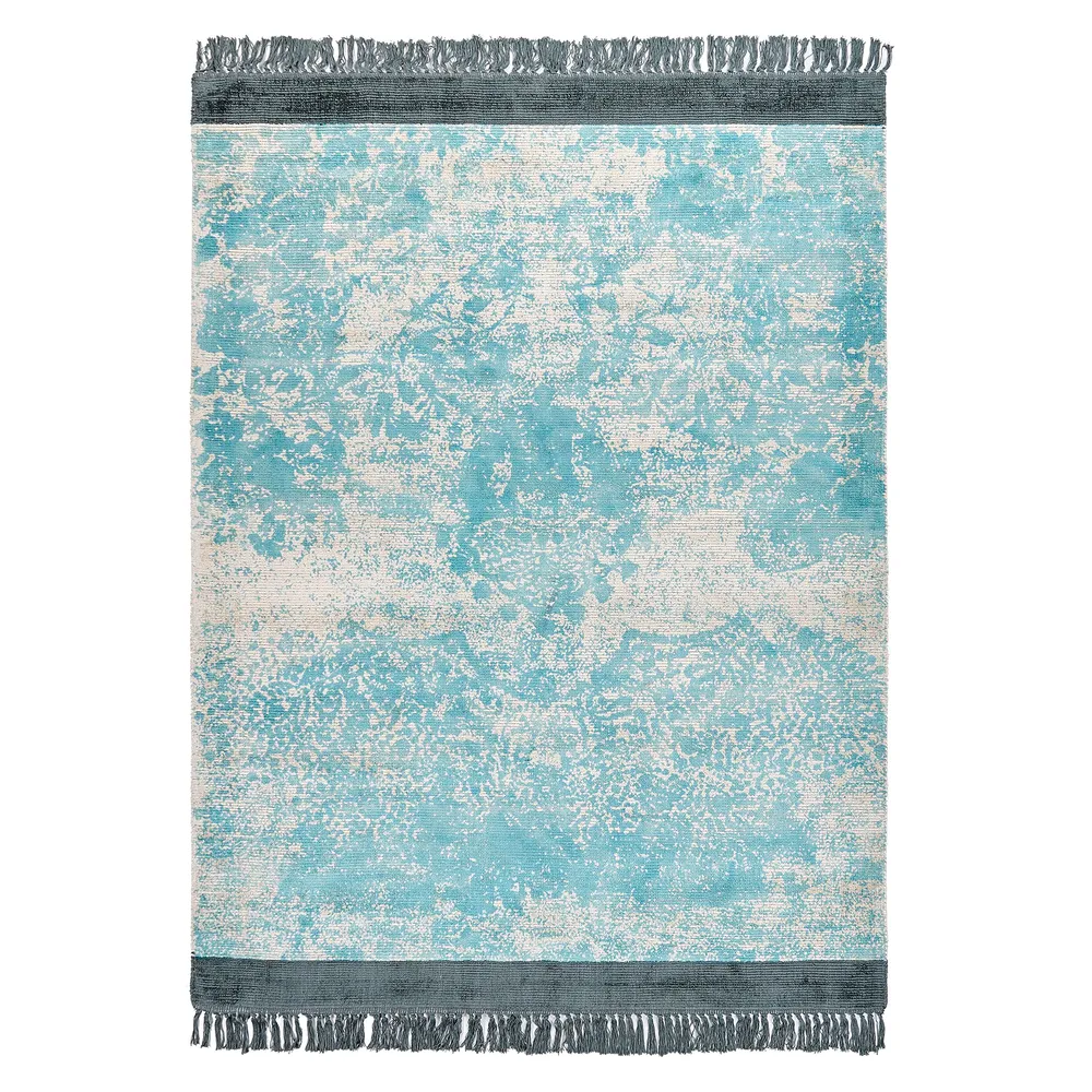 Teppich AKARSU Blau 140 x 200 cm Viskose