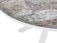 Gartenmöbel Set 4-Sitzer MALETTO/TAVIANO inkl. Kissen Metall Marmor Optik Grau_923088