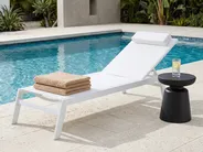 Sonnenliege CATANIA mit Relaxfunktion Metall Weiß_708262