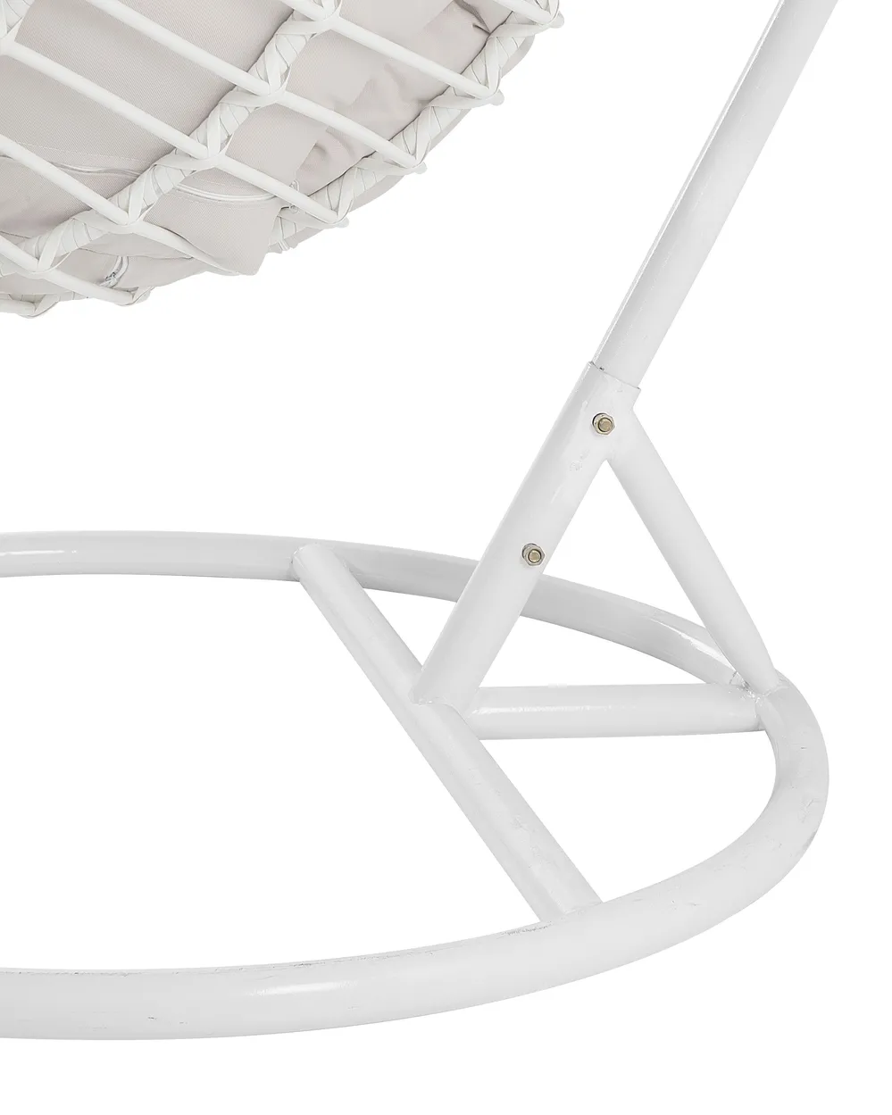 Hängesessel mit Gestell FANO Polyrattan Weiß_724376