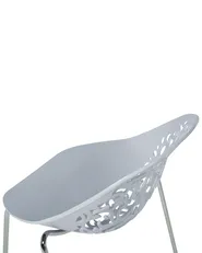Set of 4 Dining Chairs MUMFORD Light Grey_679358