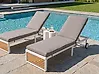Sonnenliege mit Kissen VERDELLO mit Relaxfunktion Metall Grau