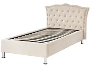 Krevet s prostorom za pohranu METZ Samet bež 90 x 200 cm_861388
