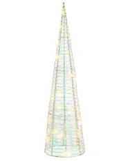 Weihnachtsdekoration 3er Set LED SONDER 40/60/80 cm Weihnachtsbaum Weiß_1025252