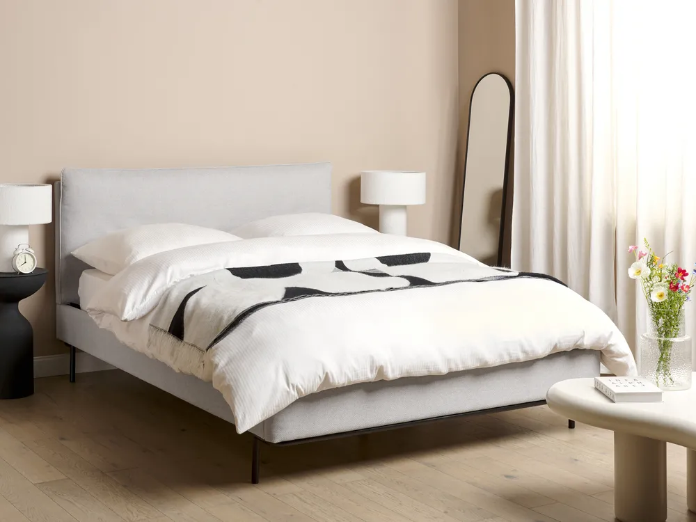 Bed Fabric CORIO 140 x 200 cm (EU Double) Light Grey