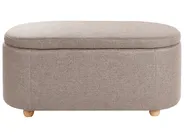 Polsterbank mit Stauraum HAYWARD Stoff 98 cm Beige_1056484