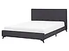 Bett mit Lattenrost Stoff AMBASSADOR 160 x 200 cm Dunkelgrau