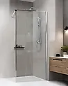 Duschwand WASPAM 90 x 190 cm Silber