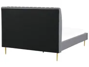 Bett mit Lattenrost Samtstoff MARVILLE 140 x 200 cm Grau_835929