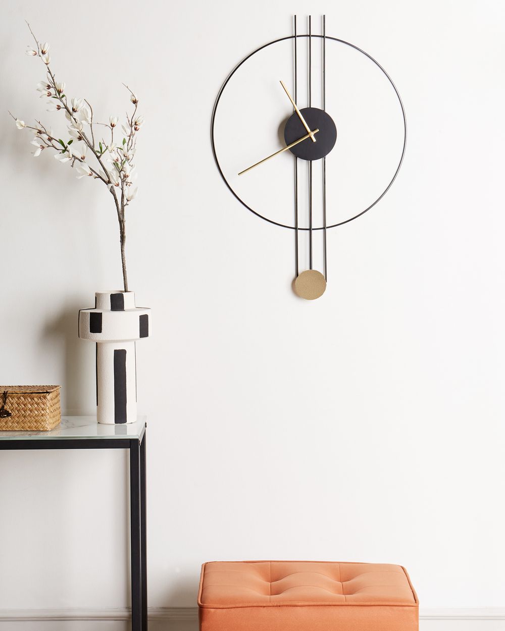 Wall Clock ANNIVIERS 44 cm Metal Black