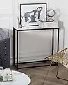 Konsolentisch DELANO Sicherheitsglas Marmor Optik / Schwarz