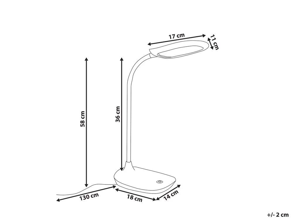 LED Schreibtischlampe HYDRA mit Dimmer Weiß_1018790