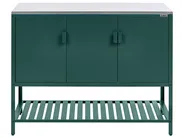 Outdoor-Küche 2er Set mit Spüle MAENZA Grün Metall_1045176