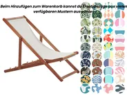 Klappbarer Liegestuhl ANZIO mit Ersatzstoffen Akazienholz Dunkelbraun_860124